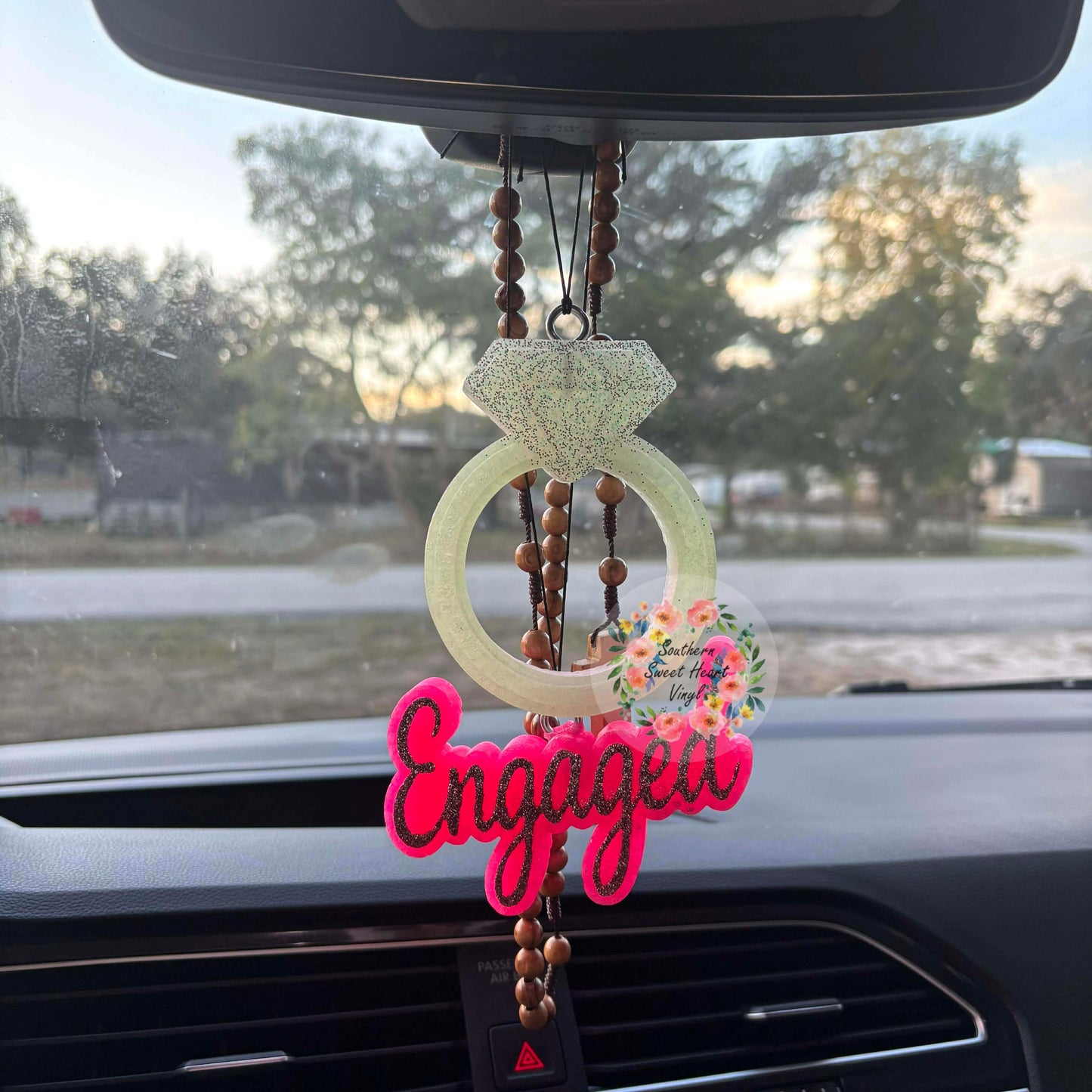 Engaged car freshie mold