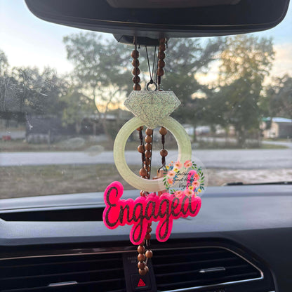 Engaged car freshie mold