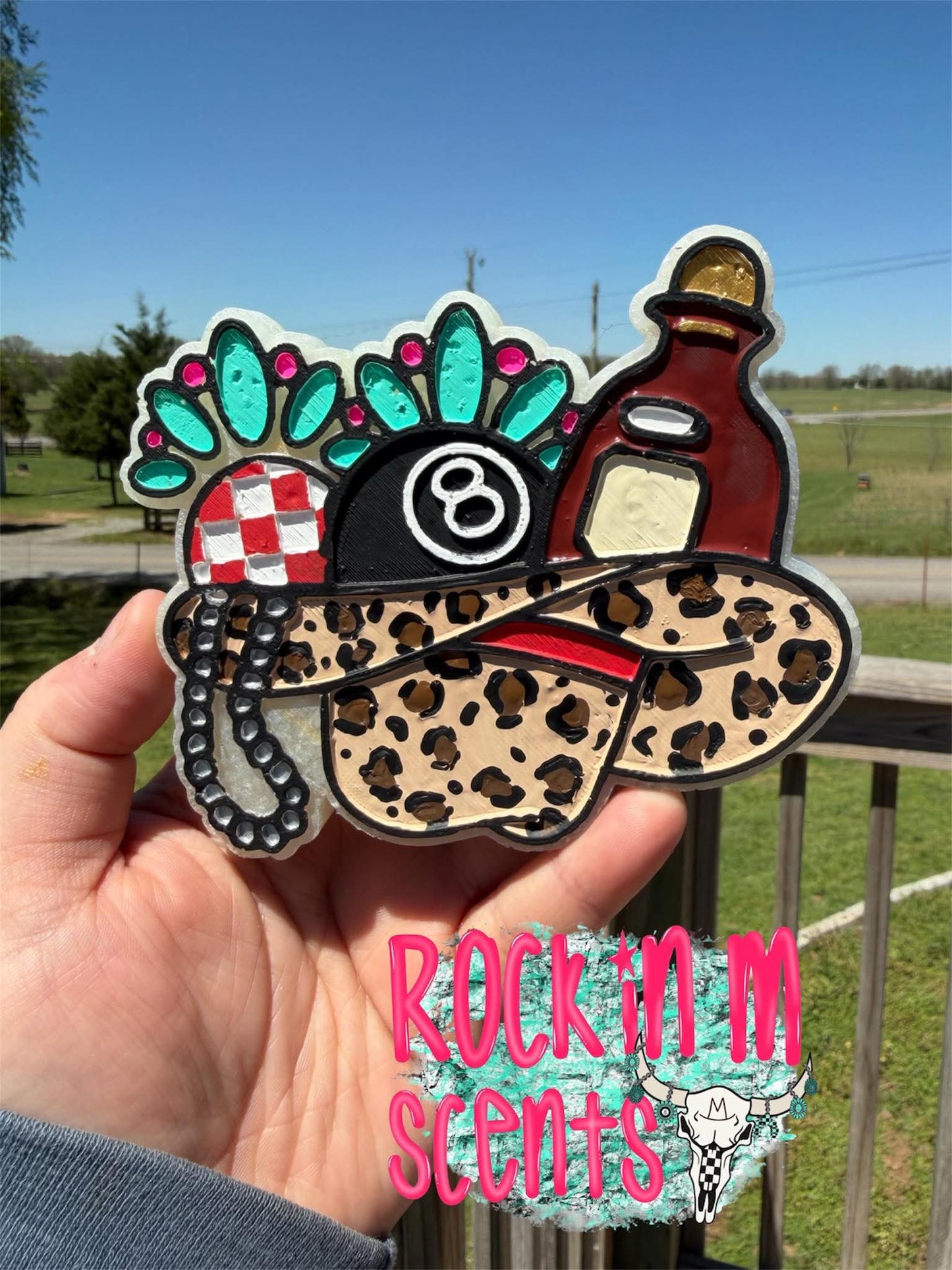 Boujee cowgirl hat car freshie mold