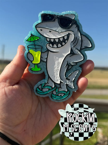 Shark with drink car freshie mold