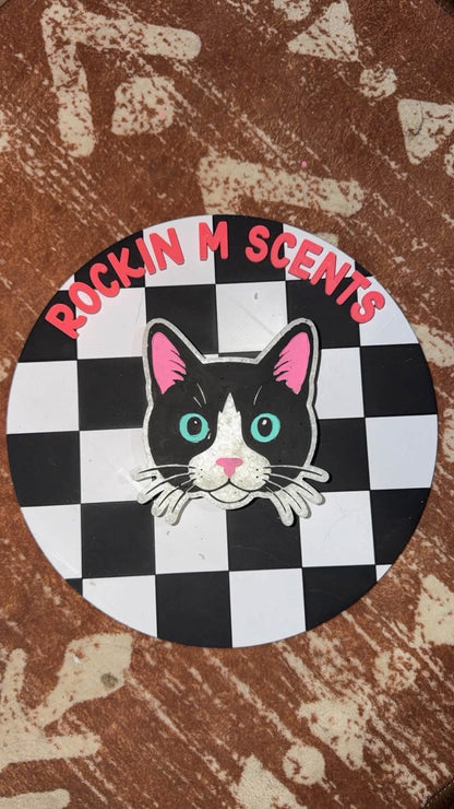 Tuxedo cat car freshie mold