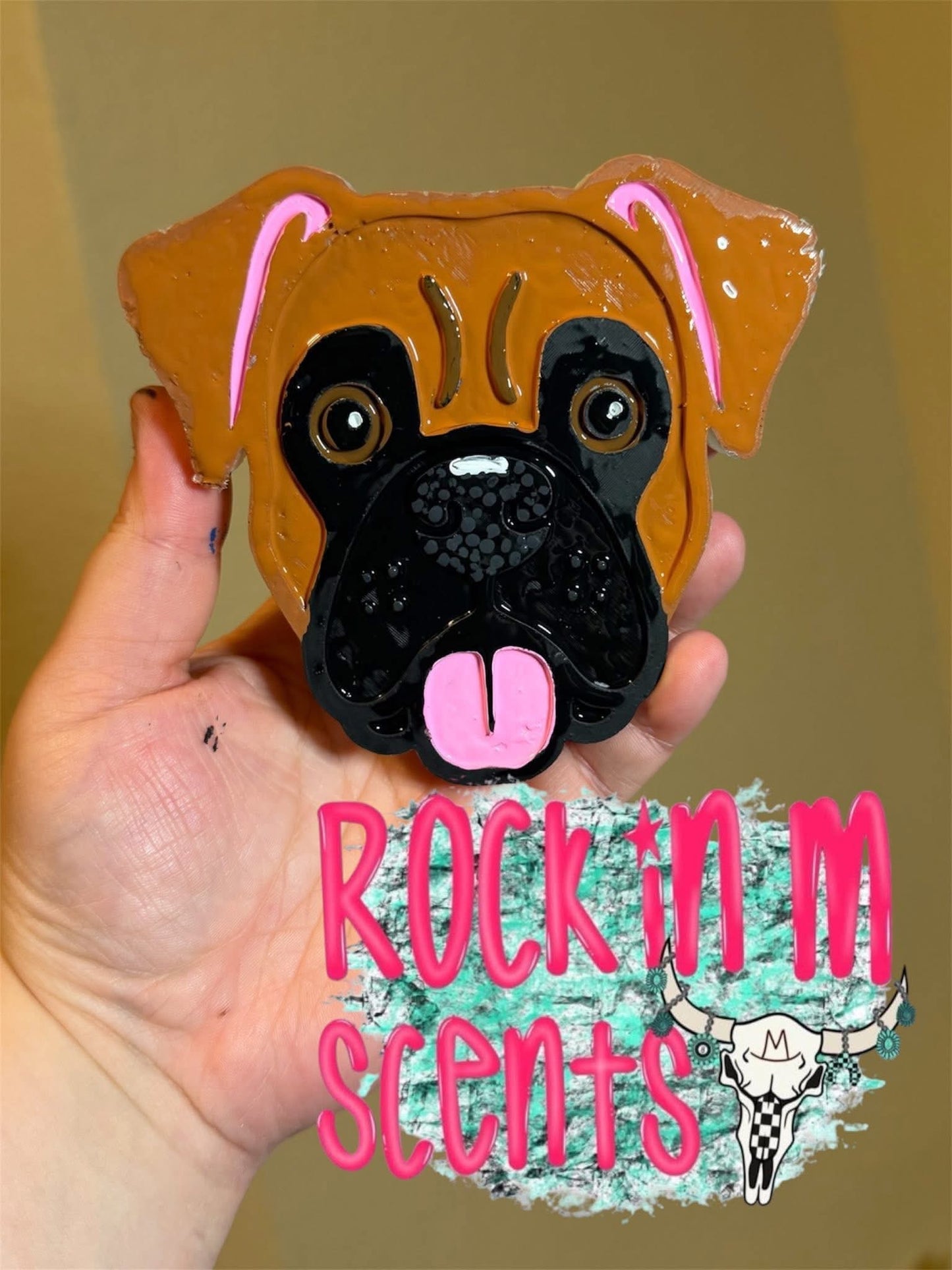 Boxer dog car freshie mold