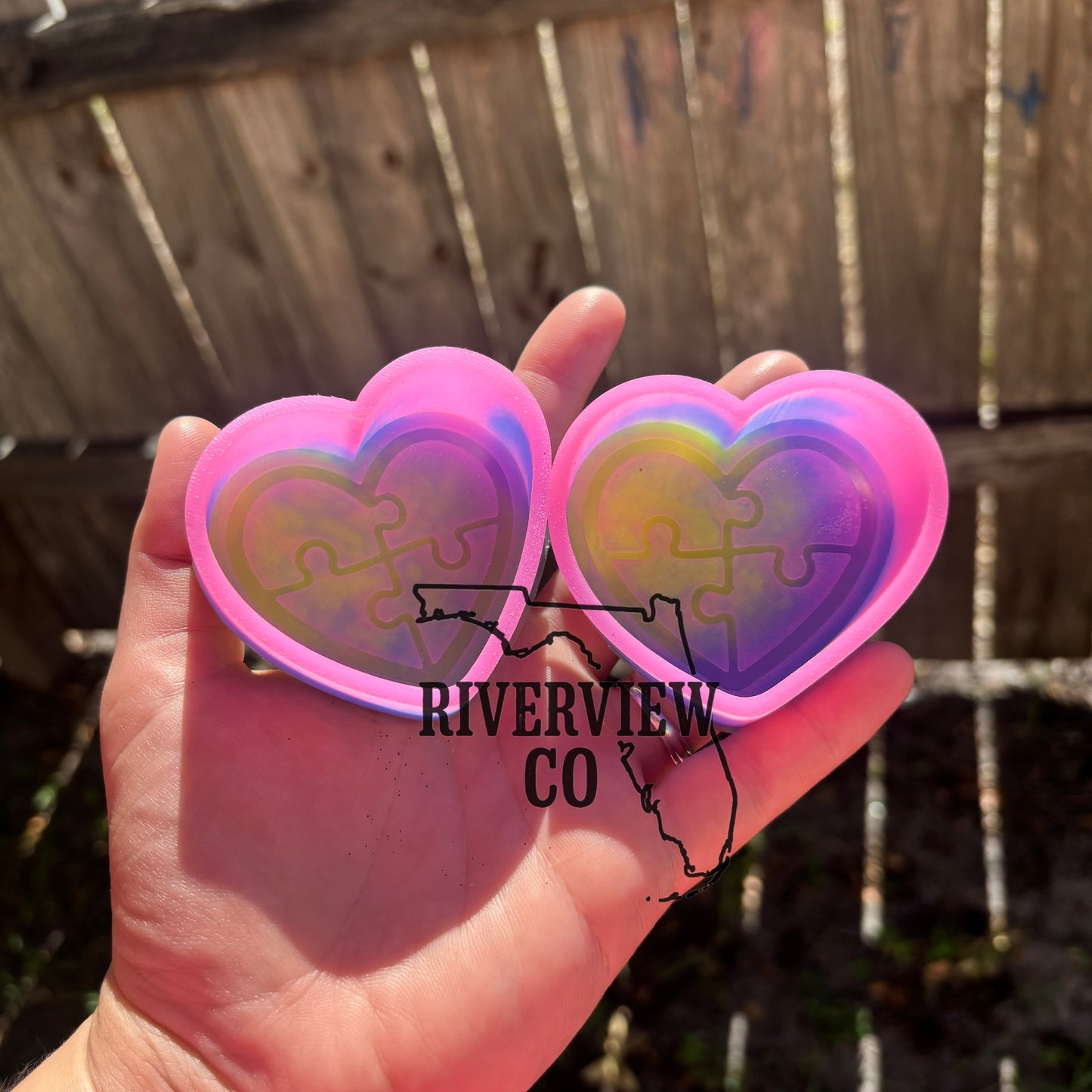 Autism puzzle heart VENTS car freshie molds