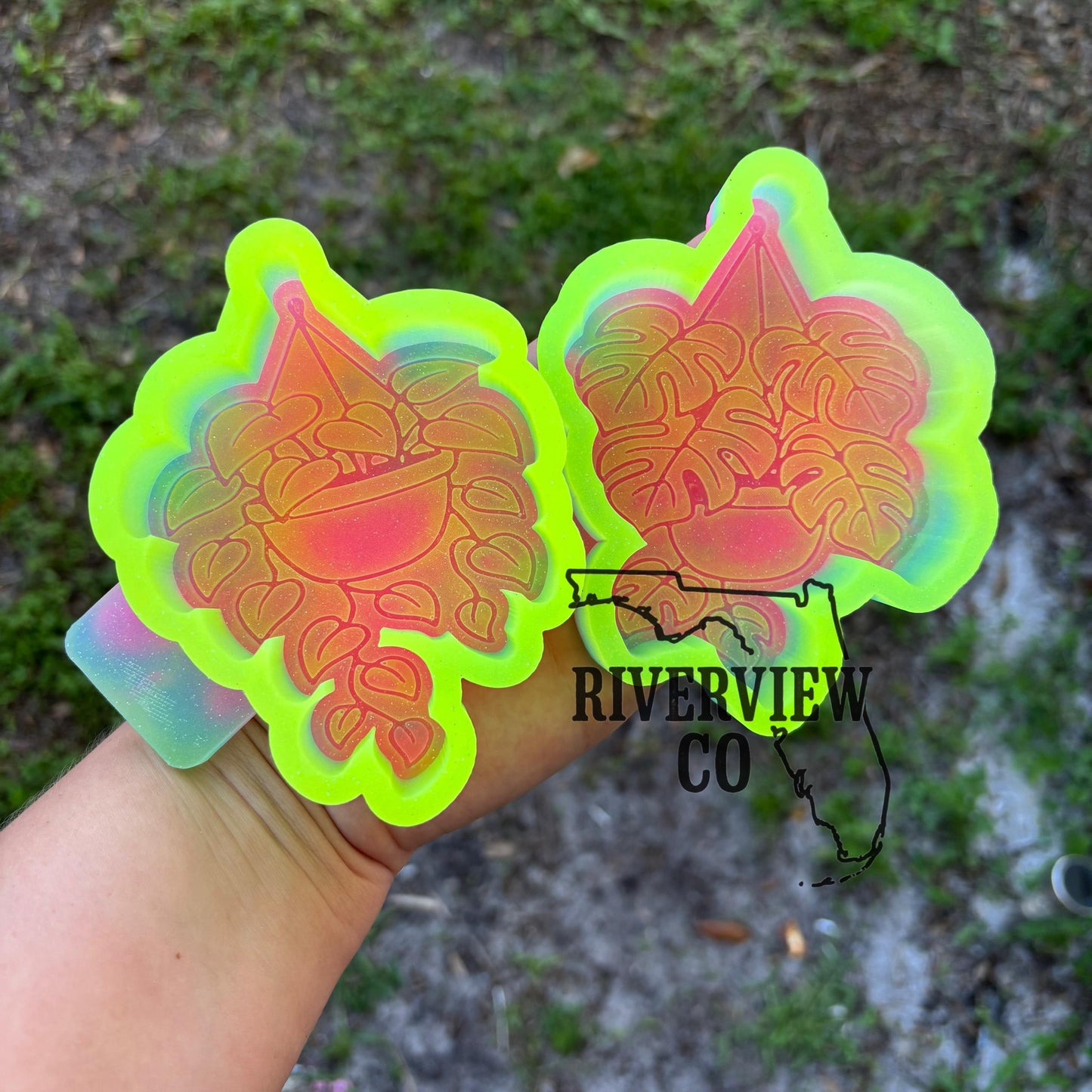 Monstera hanging house plant car freshie mold