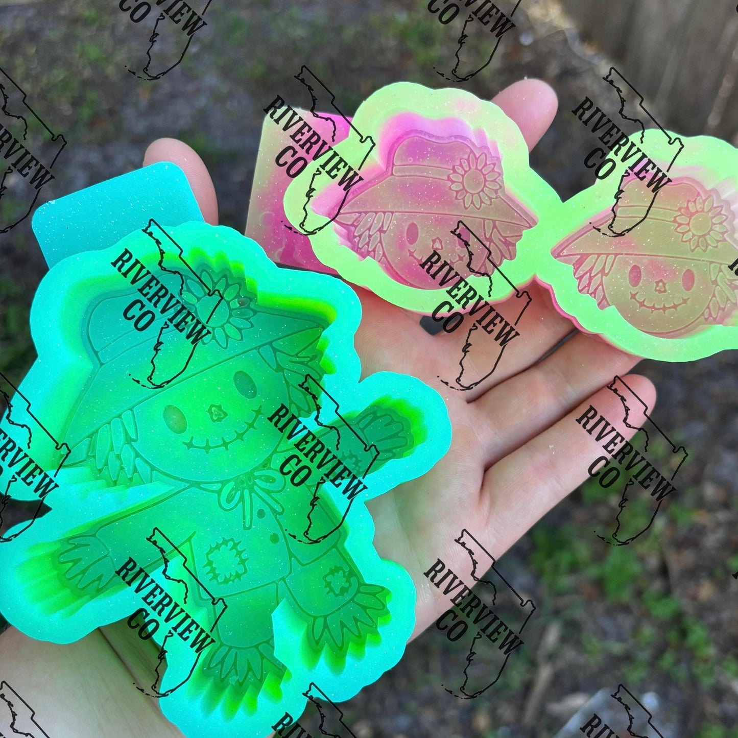 Scarecrow car freshie mold and vent clip molds